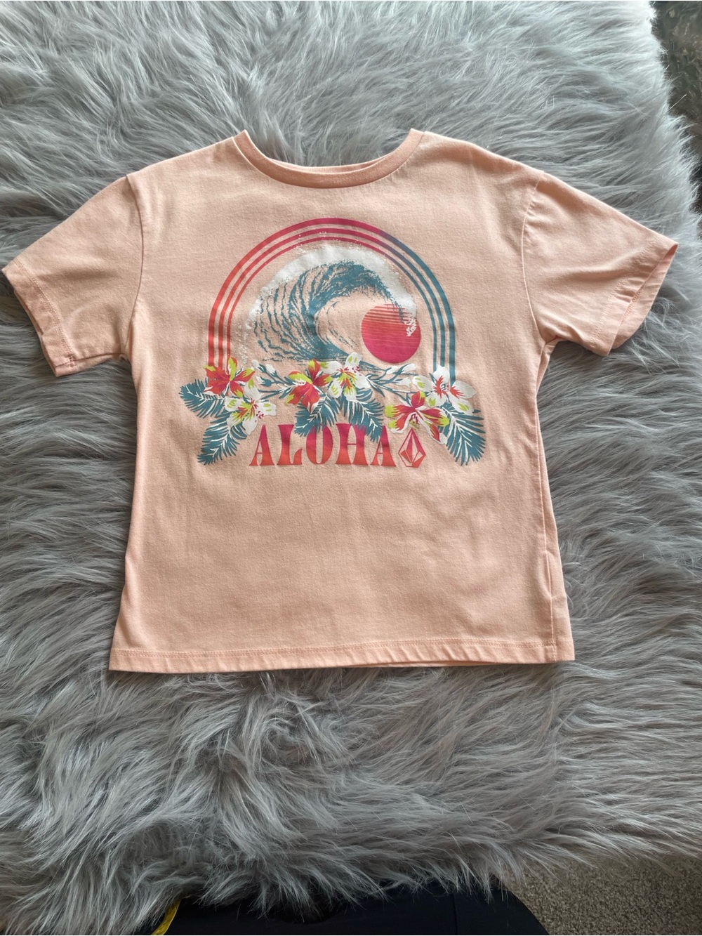 🥳Volcom Aloha Graphic Tee - Peach Kids Shirt